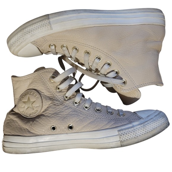 Converse Chuck Taylor All Star Leather High-Top 8.5 Light Dune - Picture 6 of 10